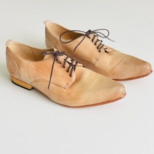 Bed Stu Tan Leather Flats